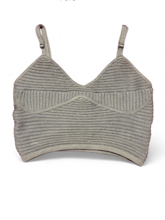 aerie Tops - Aerie Blue Ribbed Cropped Tank Top Fitted Bralette Style Size XS